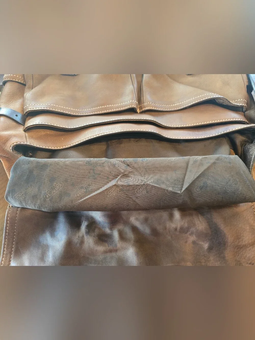 Coach Vintage Brown Leather Messenger Bag Briefcase